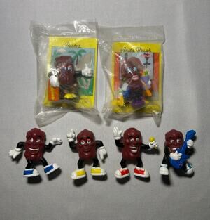 California Raisins Four 2001 Hardee's & Two Sealed PVC